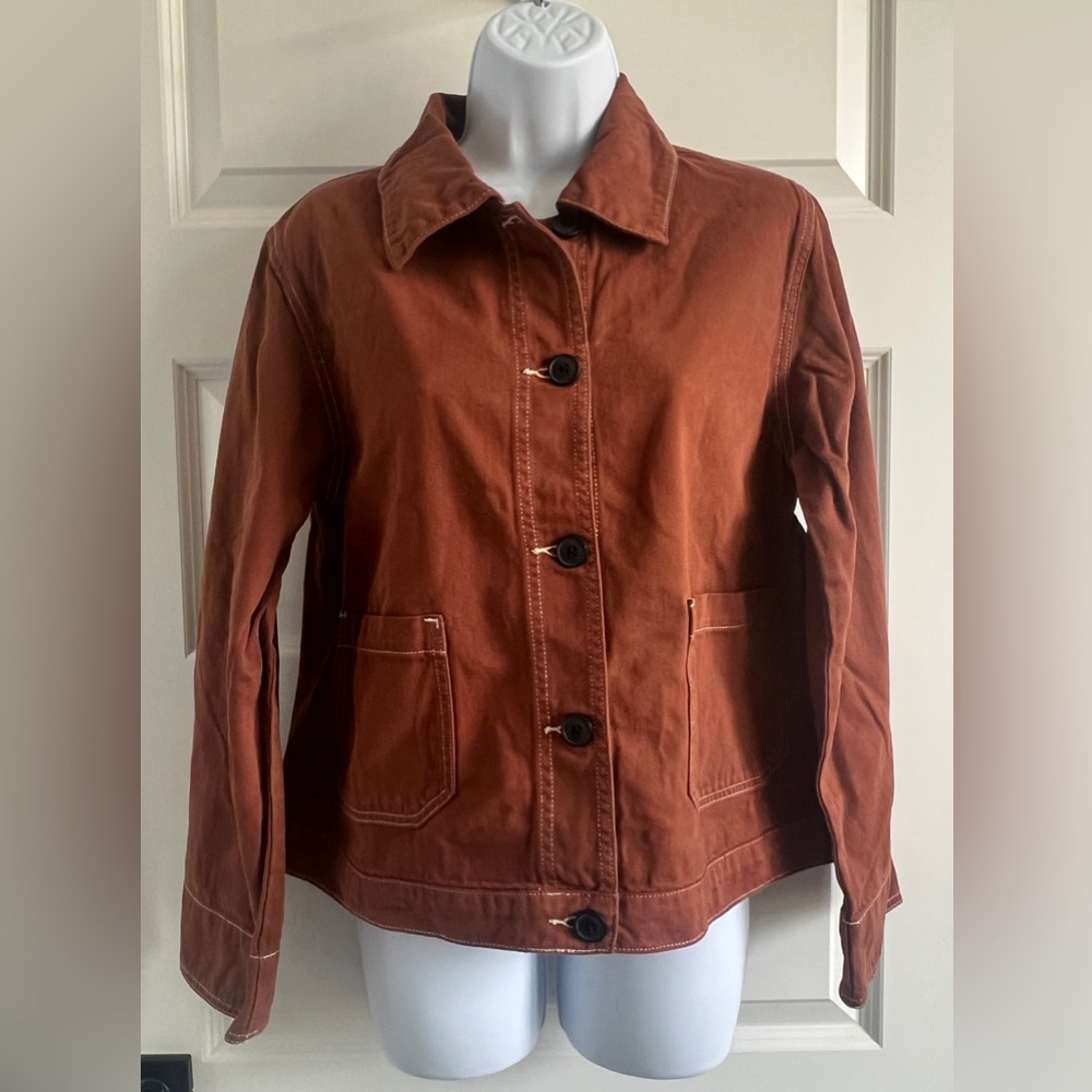 TNR Jeans Women's Rust Button-Front Jacket Size Small - Picture 4 of 7